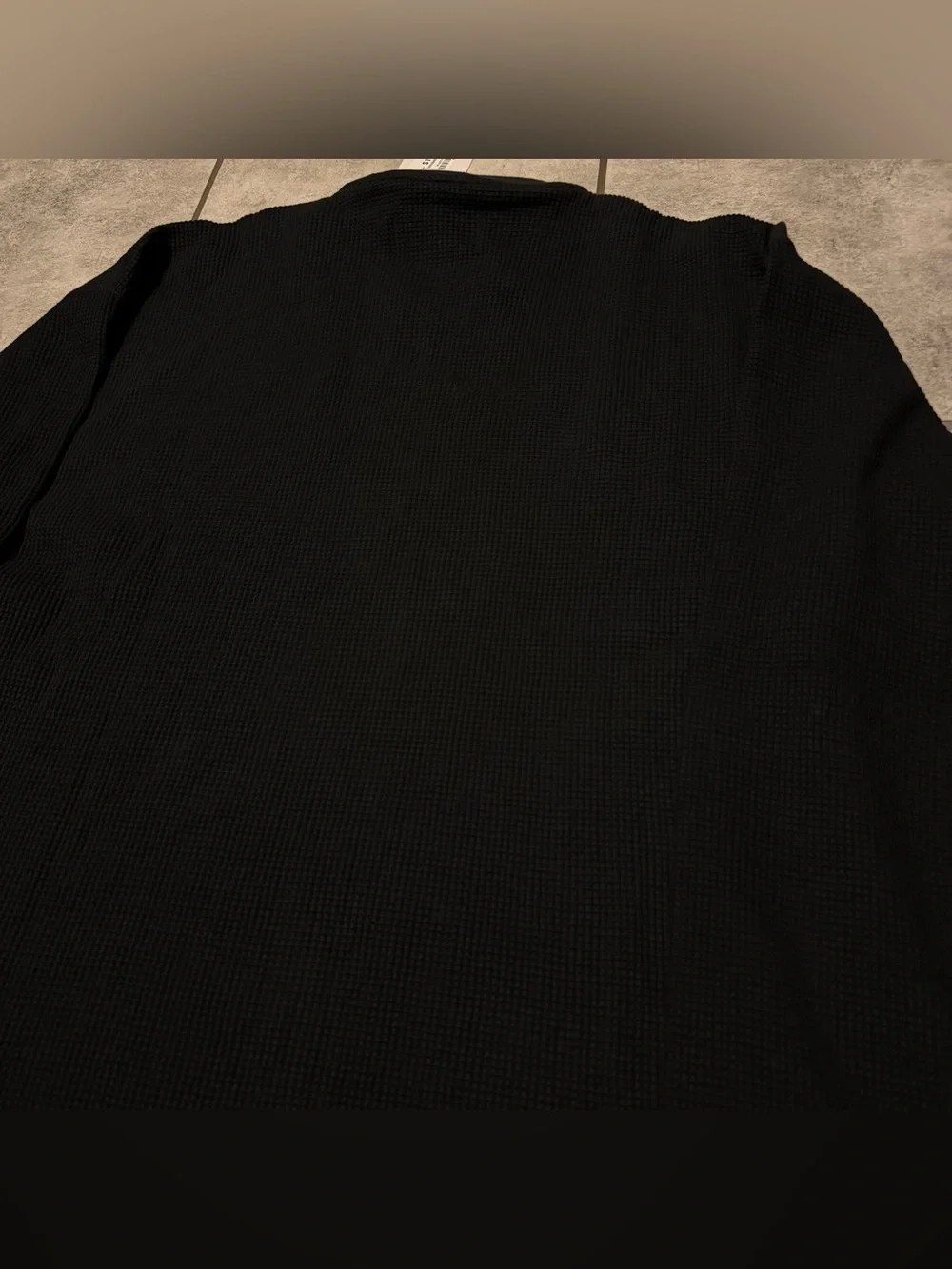 Jordan Flight Mountainside Black Long Sleeve Waffle Knit Top men’s Size Medium